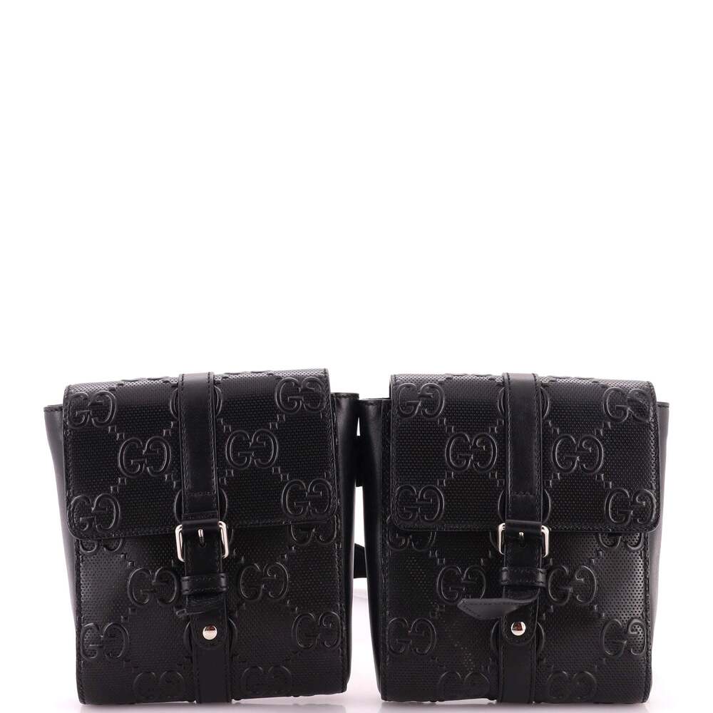 Gucci Double Belt Bag Gg Embossed #334792G77B
